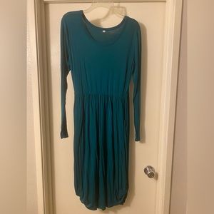 Teal Long Sleeve Dress